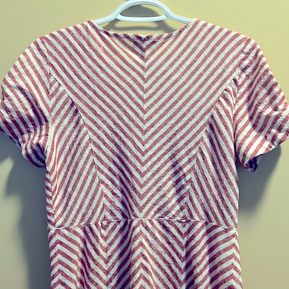 Max Studio 💯 Cotton Red and White Stripe Maxi Dress - Picture 6 of 6